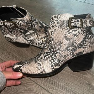 Snakeskin Booties